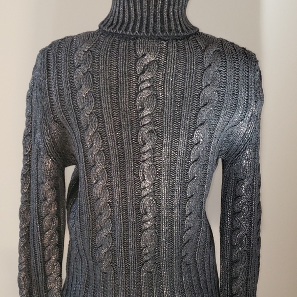 GF Ferre cable knitted grey sweater - Picture 2 of 4